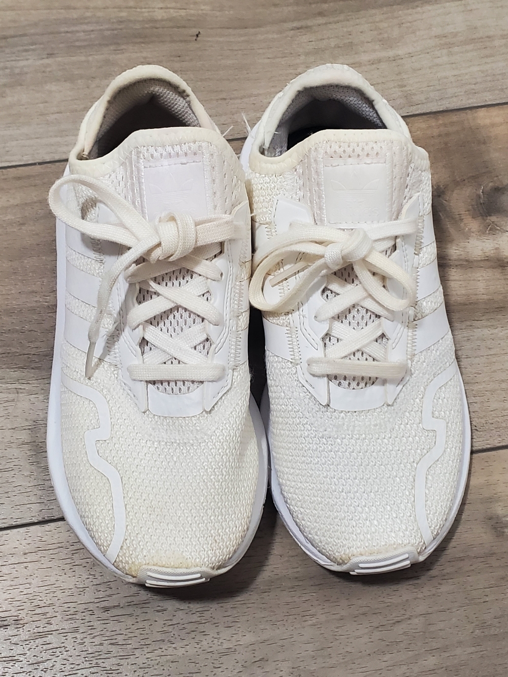 adidas Off-White Knit Lace-Up Sneakers